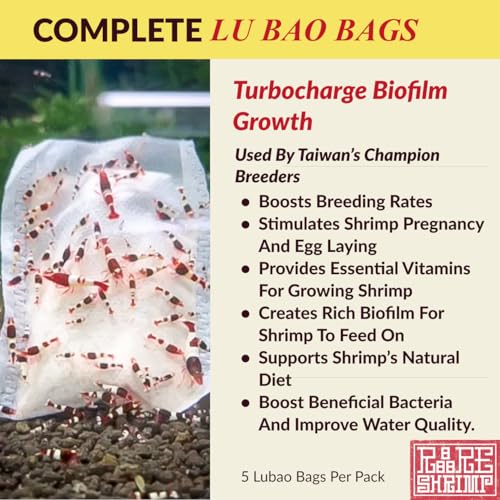 Aquarium Shrimp Culture Bag Lu Bao Kallax Ball - Premium Bio Bag Biofilm for Crystal Red, Caridina & Neocaridina Breeding - Natural Supplement 5 Pack - size: 0.25 Ounce (Pack of 5)