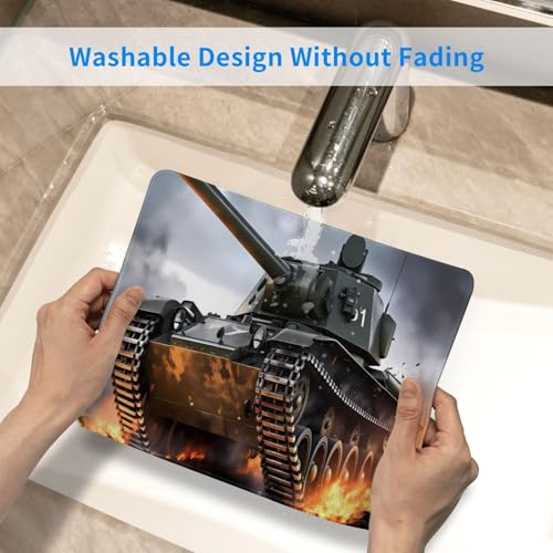 Military Tank Fashion Mouse Pad,Pad Mousepads with Non-Slip Rubber Base for Laptop Desktop Computer, 7 X 8.6 in - color: Military Tank, size: 7L x 8.6W inches