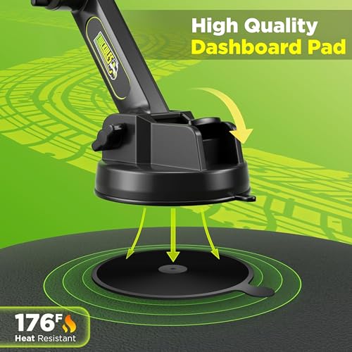 2 pcs Heavy Duty Dashboard Pad Mounting Disk for Semi Trucks 4.5" (114.3 mm) Adhesive Disc for Suction Cup Phone & Tablet Mounts, GPS & Dash Cam Trucker Mounts Adhesive, Extra Strong w/Side Grip - size: Pack of 2