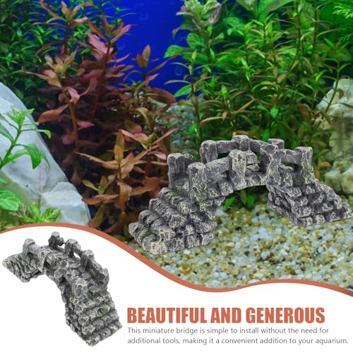 Aquarium Decorative Bridge Mini Resin Bridge Model for Fish Tank Landscaping Micro Garden Accessory for Aquarium Décor