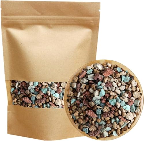 Mix Horticultural Lava Pebbles Pumice Potting Soil Amendment Succulent Cactus Bonsai Gritty Rock Decorative Gravel Plant Drainage Volcanic Rock for Terrarium Fairy Gardening Top Dressing 2.2lb - color: Multi, size: 2.2 lb