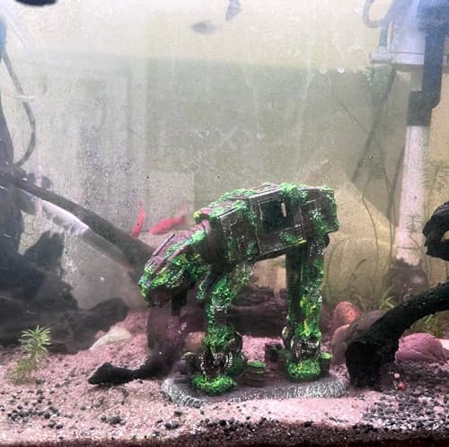 at-at Walker Aquarium Decorations Cool Fish Tank Decorations ATAT Walker Aquarium Decor Aquarium Castle Decor Betta Fish Hide Cave Ornament war Aquarium Decor