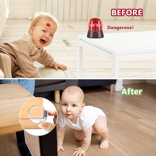 8 Pack Corner Protector Baby, Table Corners, Clear Table Protectors for Furniture, Round Corner Guards, Safety Corner Protectors, Furniture Corner & Edge Safety Bumpers,Baby Proofing - color: 8 Pack Round Table Corners