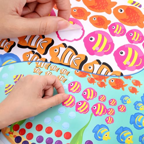 Fancy Land 16 Make Your Own Fish Tank Stickers with Cardboard Backgrounds 14.2 X 11 Inch Summer School Kids Classroom Project Party Activities Graduation End of Year