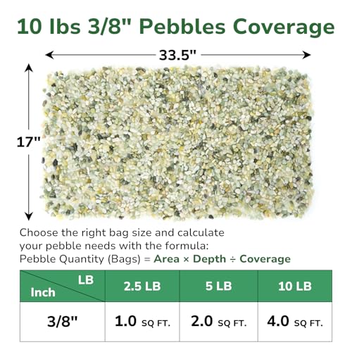 GreatBuddy 10-lb Decorative Rocks for Indoor Plants, 3/8" Jade Pebbles for Planters, Gravel for Succulent, Vases, Bamboo, Garden Landscaping, Crafts, Aquariums, Natural Polished - color: Jade-10lb, size: Medium-3/8 Inch