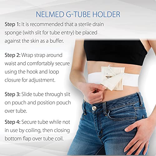 Core Products NelMed G-Tube Holder – Feeding Tube Belt Holder for PEG, G, J Tubes – Adjustable, Discreet Support for Tube Feeding – Large/XLarge (45-60 inch Waist) - size: Large/XLarge (45-60 Inch)