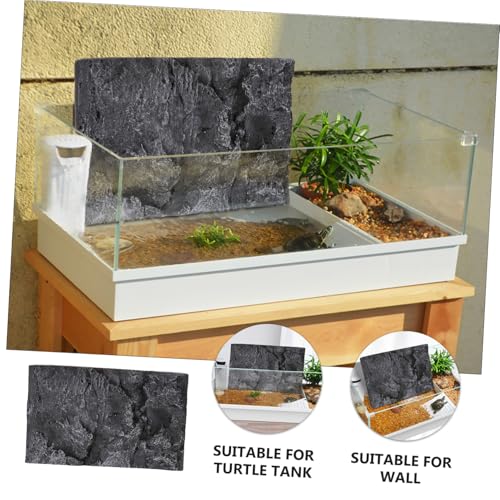 Alipis Stone Background Board for Reptile Tank 3D Aquarium Decor Fish Tank Decorative Panel