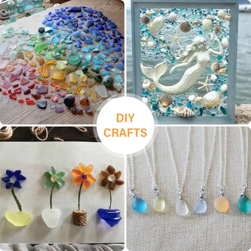 QEQEKAKA Sea Glass Stones for Crafts About 2.75LB (1180g/41.62oz) Glass Pebbles Gemstones Bulk for Beaching Wedding DIY Decoration Aquarium Turtle Tank Vase Filler - color: Peach‌, size: 2.75LB (1185g/41.79oz)