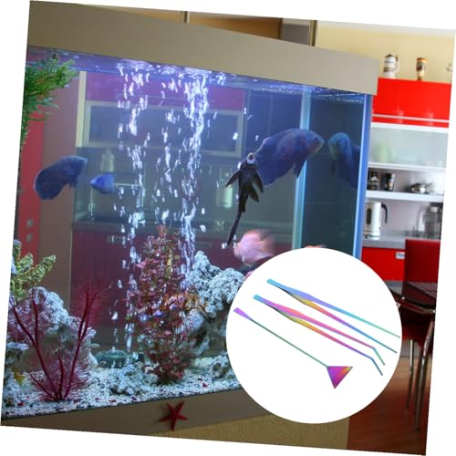 POPETPOP 3Pcs Stainless Steel Aquascaping Tools Set Durable Aquarium Tweezers Spatula Scissors for Aquatic Plant Maintenance Rustproof Easy to Use for Fish Tank Care