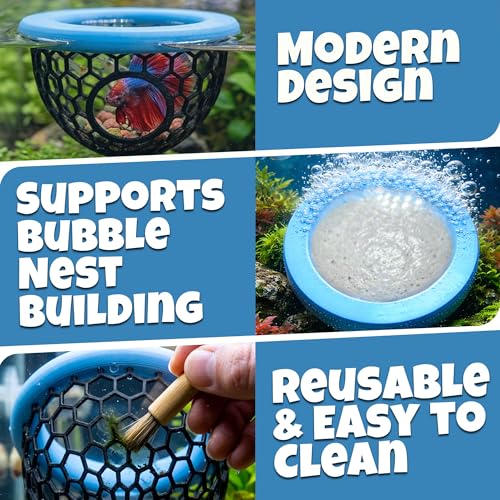 Formit Crafts Floating Betta Hide & Shrimp Cave – Aquarium Resting Hammock & Decorative Shelter, Feeding Ring & Safe Resting Shelter for Betta, Shrimp & Small Fish – Eco‑Safe