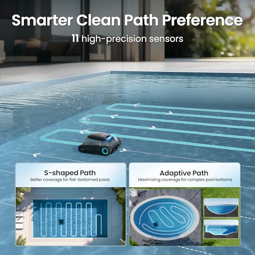(Renewed) Aiper Scuba S1 (2026 Upgrade) Robotic Pool Cleaner, Weekly Custom Cleaning Plan, 270 Min Runtime, Over-the-Waterline Scrubbing, Smarter Navigation - color: Black
