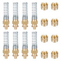 3/8” Hose x 1/4” Male Connector with Spring Guard, Dazakoot 3/8“ Hose End Fitting - Upgraded Brass DOT Air Line End Connector, 8 Pack Air Brake Hose Fitting & 8 Pack Sleeve Tube - size: 3/8" Hose X 1/4" Male, style: 16PCS KIT
