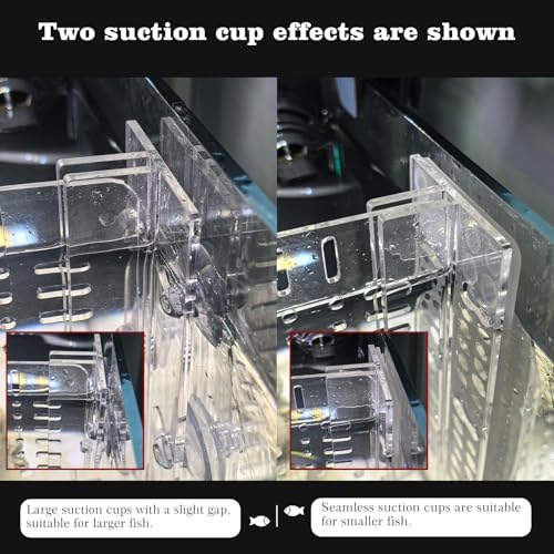 LIYAOLI Fish Tank Divider for 10 Gallon Aquarium, Clear Adjustable Acrylic Tank Separator with Suction Cups, 9.5"x11" - size: 9.5''x11''(10gal)