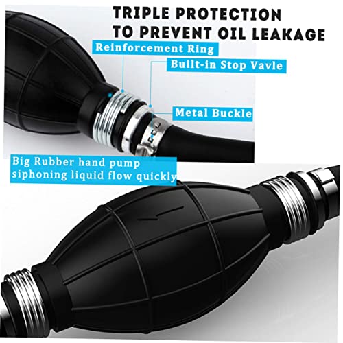 Healifty Manual Fuel Transfer Siphon Pump with Thick Hose Hand Operated Water Transfer Pump for Fish Tank Aquarium and Durable Rubber Ball Design for Extraction and Tight Spaces