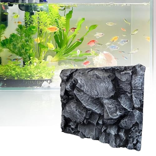 3D Reptile Tank Background Wall Decoration for Tank Background 23.6 X 17.7 X 2.5 Inch for Fish Chameleons Multipurpose Accessory, Style A