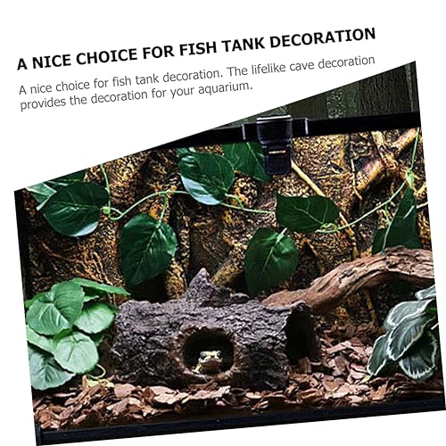 BESPORTBLE Vivid Shrimp Cave Decor Reptile Hide Stable Fish Tank Decoration for Freshwater Saltwater Aquariums Lifelike Hiding Cave for Fish Minnows Unique Ornament for Home Office