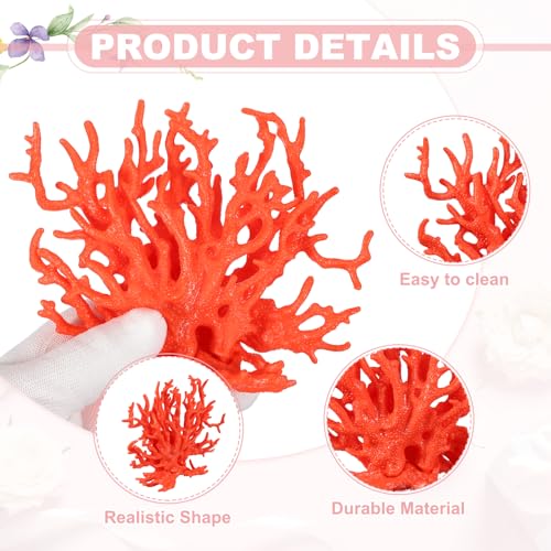 Aquarium Coral Decoration, Fish Tank Decorations Fish Tank Coral Ornaments, 5.9x2.2x4.7 Inch, (Orange, 1 Pcs), Intended for Aquarium Landscaping Decor - color: Orange, size: 5.9x2.2x4.7 Inch