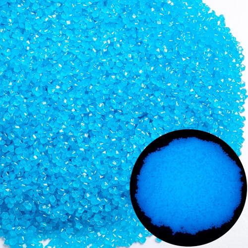 Landical 40000 Pcs 3-5mm Glow in The Dark Rocks for Fish Tank Aquarium Luminous Gravel Bulk Pebble Craft Small Landscaping Glow Sand Stone for Potted Plant Succulent Decor, 2.2 Lb/ 1 kg(Dark Blue) - color: Dark Blue