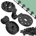 Heavy Duty Round Shade Cloth Clips 40 Pcs - Plastic Garden Net Clamps for Shade Cloth for Garden, Tarp Clips Heavy Duty, Anti Bird Netting, Sun Shade Sail, Windproof Awning Clamp