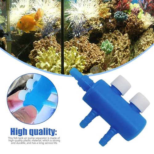 Aquarium Air Tubing Valves – Air Pump Splitter Control, Adjustable Lever Distributor | Airline Tube Connectors Fittings For Fish Tank Bubblers, Aquatic Systems, Airs Flow Management And Oxygen Supply - color: 2 heads