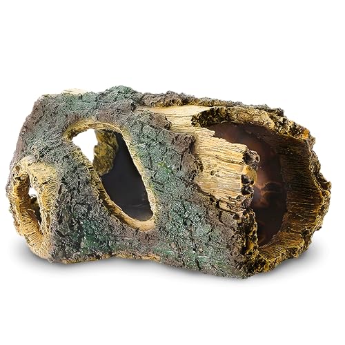 JOR Betta Log Hideout Décor for Aquariums – Unique Fish Tank Shelter Adds Depth and Visual Appeal, Reduces Aggression Among Fish, Enhances Aquatic Habitat and Enrichment for Community Tanks