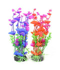 CNZ Aquarium Decor Fish Tank Decoration Ornament Artificial Plastic Plant Green 8-inch Purple & Red