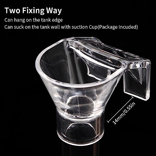 Aquarium Feeding Tube Dish Bowl for Fishtank with Detachable Frame for Shrimp Glass Shrimp and Snails Feeding Dish
