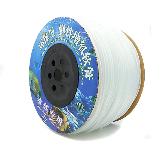 ALEGI 600 Feet Standard 3/16" Flexible Airline Tubing with Connectors for Aquariums, Terrariums and Hydroponics - size: 600Feet+80Connectors