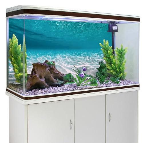 AWERT 30x12 inches Undersea Aquarium Background Pool Ocean Floor Aquarium Background Underwater Fish Tank Background - size: 30x12in/75x30cm