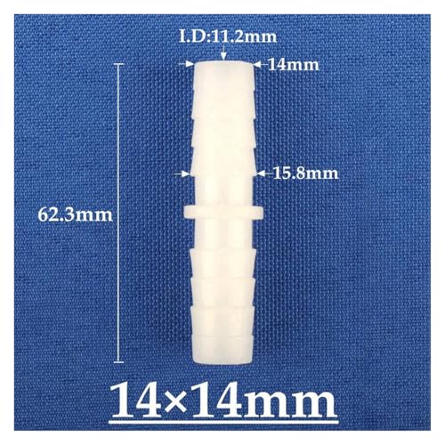 5~200pcs 3-14mm Food Grade Barbed PE Connectors Aquarium Fish Tank Air Pump Hose Joint Soft Water Pipe Equal Coupling Connector(14mm PE,50pcs) - color: 14mm PE, size: 50pcs