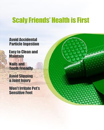 Bearded Dragon Tank Accessories, Reptile Substrate Floor for Bearded Dragon Enclosure 4x2x2, Leopard Gecko Tank Liner Mat for 120 Gallon Reptile Tank, Green - color: Green