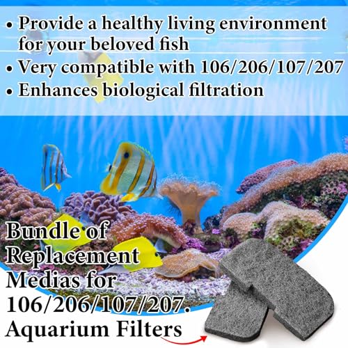 Threlaco 10 Pack Compatible with Fluval 106/206/107/207 Nitrite Remover Pads, Aquarium Canister Filter Media Replacement Pads for Fish Tank - color: 106/107/206/207 Nitrite Remover
