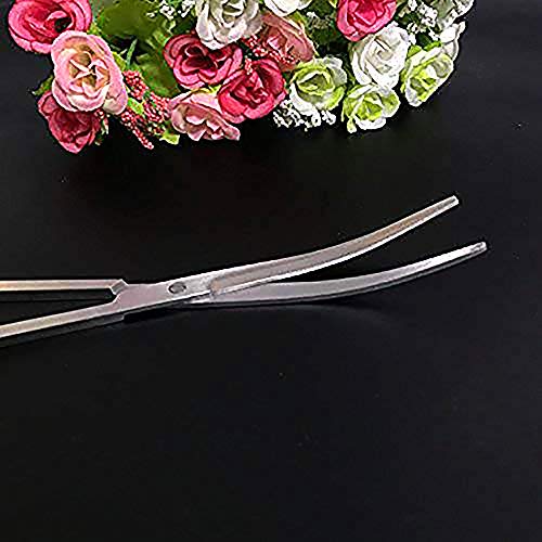 ONST Curved Scissors Long Aquatic Tools Feeding Tongs Aquarium Tank for Fish Tank Aquatic Plants Long Substrate Scissor Stainless Steel
