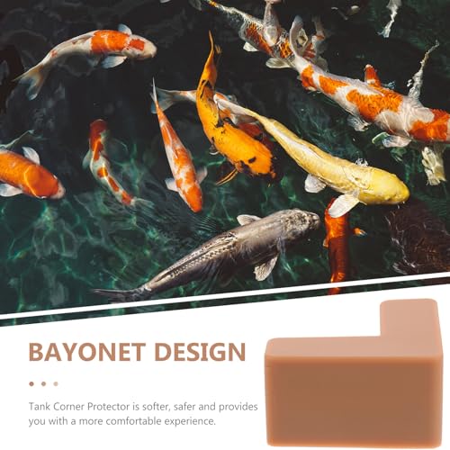 6pcs Silicone Corner Protectors for Furniture and Aquarium Tank Edges, Medium Brown Soft Anti-Collision Guards for Safety and Pet Carrier Protection