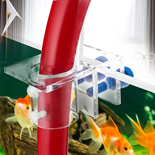 Pssopp Acrylic Aquarium Pipe Clip Clamp Holder to Fix Inflow Outflow Water Tube Transparent Acrylic Water Tube Soft Pipe Fixture for Fish Aquarium(2#) - size: 2#