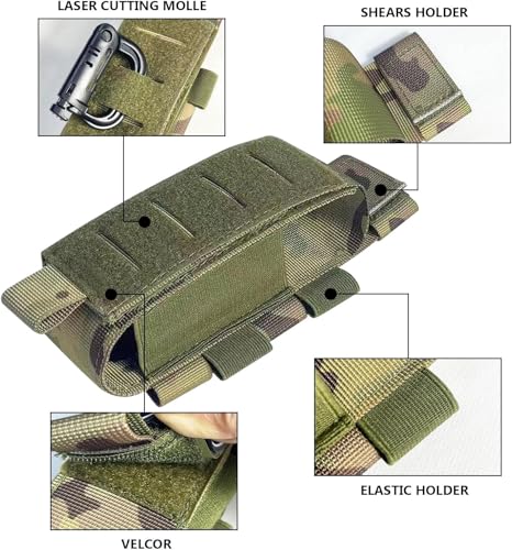 Upgrade 1000D Laser Cut Molle Tourniquet Holder, Heavy Duty Tactical Molle Tourniquet Pouch Holder - color: SET-SIMPLECP