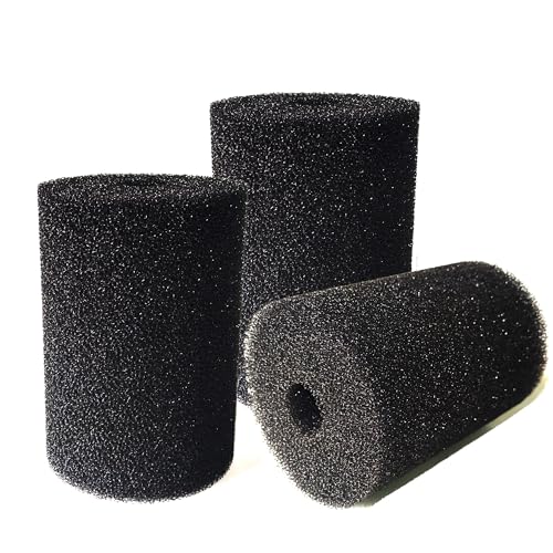 3 Pack Foam Filter Sponges for Canister Filters for Aquaclear 70/110 Filters X-Large Overflow Filter Box Intake Round Pre-Filter 5.91" x 4.13" - size: 3 PCS