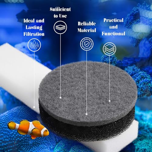 Threlaco 28 Pcs Aquarium Media Kit Compatible with Fluval Fx4/ Fx5/ Fx6 Filter, Carbon Foam Pad, Nitrite Remover Pads, Activated Carbon, Foam Block, Silicone Lube, Towels, Ceramic Ring, Mesh Bag - color: Nitrite Remover Pads