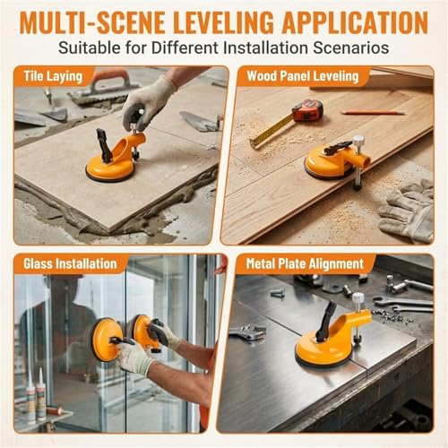 Adjustable Height Countertop Leveler - Professional countertop leveling tool, suitable for granite, marble, and quartz stone slabs, equipped with vacuum suction cup rubber clamps(2pcs) - color: 2pcs