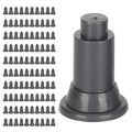 Aquarium Divider Support Feet | 100 Pcs PVC Fish Enclosure Partition Stands | Adjustable Height for Simple Maintenance/Steady Setup (Black) - color: Black