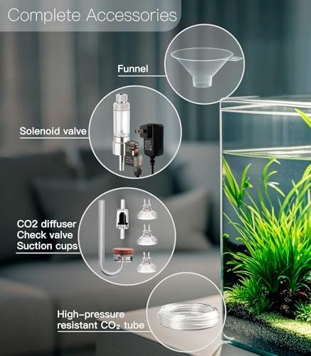 Aquarium CO2 Generator with Solenoid Valve for Aquarium Plants 1L G600mini - color: G600mini