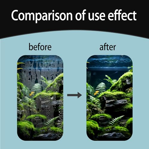 Aquarium Algae Scraper, 25.59 inch Length, 6 Replaceable Blades, Black（65cm/25.59in