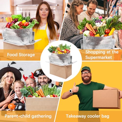 Double Insulated Shipping Boxes,10 Pack Cold Shipping Boxes with Aluminum Foil Insulated Bag,Small Mailing Box Styrofoam Box for Shipping Frozen Food,Mailing,Packing,Moving,9" x 6" x 5"