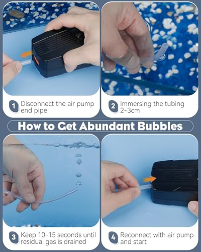 Pawfly Aquarium Air Stone, 2.7 Inch Air Stone Disc with Suction Cups, Bubbler Stone Diffuser Oxygen with Stainless Steel Base for Fish Tank, Buckets & Hydroponic (Pump and Tubing Not Included)
