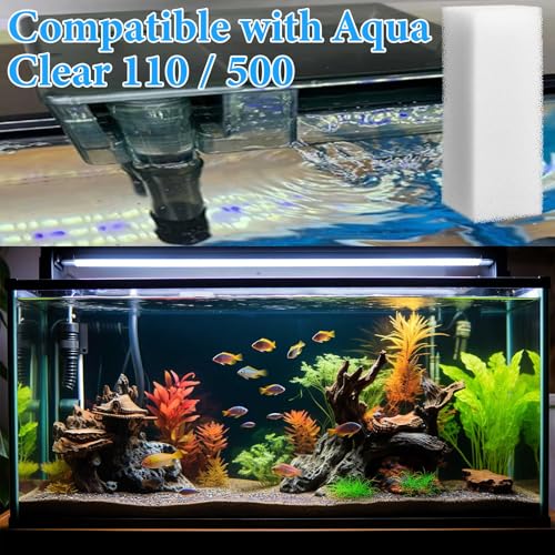 Threlaco 6 Pcs Replacement Foam Filters Compatible with Aqua-Clear 110/500 A623 Aquarium Filter Foam Insert Sponge Pads - size: Compatible with Aquaclear 110/500