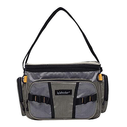 Kylebooker Fishing Tackle Bags Soft Side Fishing Tackle Box Storage Bag for Saltwater or Freshwater