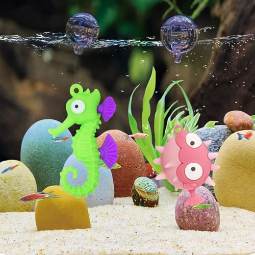 Aquarium Ornament, 2 Pcs Fish Tank Decorations Floating Decor Octopus with Floating Device,Cute Fish Tank Accessories for All Kinds of Simulated Underwater World - style: StyleF