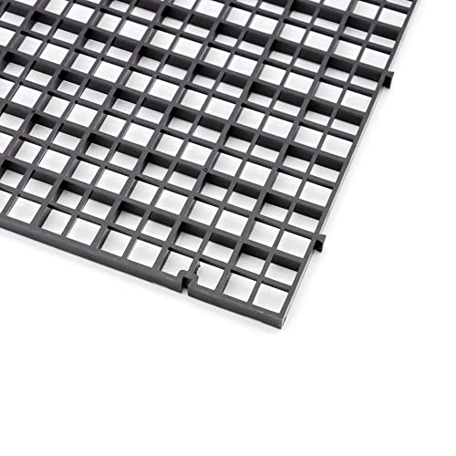 Aquarium Fish Tank Bottom Isolation 4 Pcs, Plastic Egg Crate Grid Divider Tray Egg (L 4pcs Black) - size: L 4pcs Black