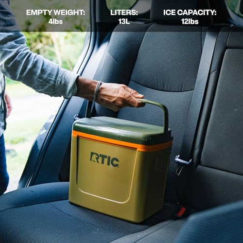 RTIC 8 QT Road Trip Personal Cooler, Small, Compact, Insulated, Portable Ice Chest Box for Food, Drink, Beverage, Beach, Camping, Picnic, Fishing, Boat, 12-Can Capacity - color: Trailblazer