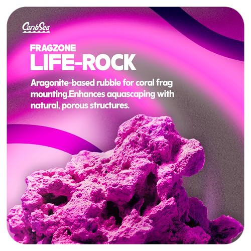 CaribSea Life Rock Frag Zone – 2.25 lb – Natural Aragonite-Based Frag Mounts for Reef Tanks – Ideal for Coral Frag Growout – Supports Healthy Coral Attachment - size: 2.25 lb